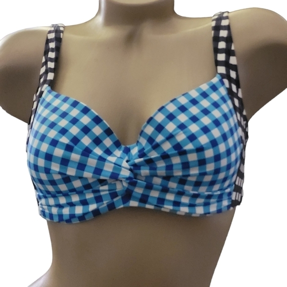 Draper James x Lands' End Twist Front Underwire Bikini Top Swimsuit - Picture 4 of 12